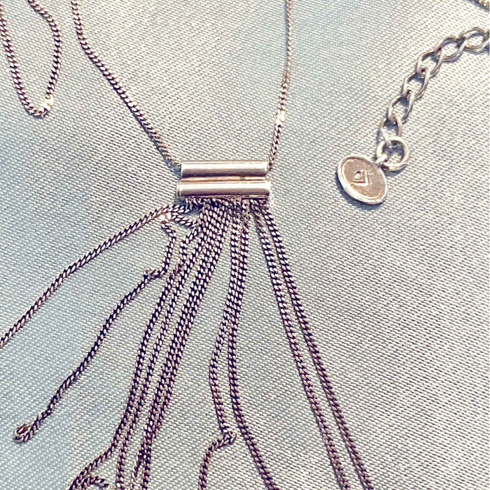 Silpada Vintage Sterling Silver Beautiful Fringe Necklace 18+inch